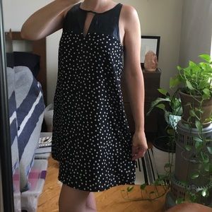 THML silk dot racer back dress NWT!